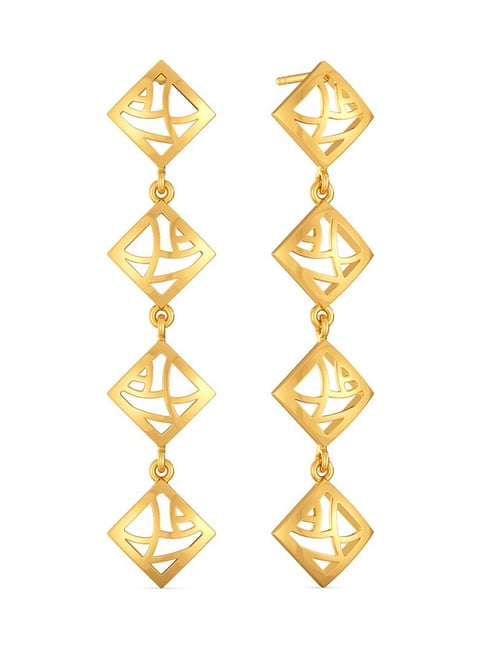 Buy Yellow Gold Earrings for Women by Melorra Online