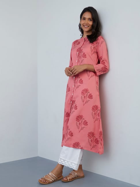 Utsa by Westside Persian Rose Floral-Printed A-Line Kurta Price in India