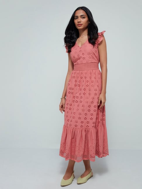 LOV by Westside Desert Rose Schiffli Design Dress Price in India