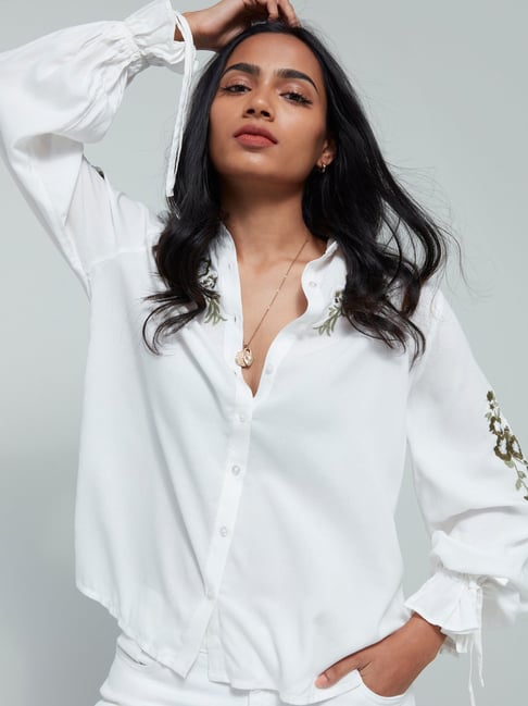 LOV by Westside White Cam Blouse Price in India