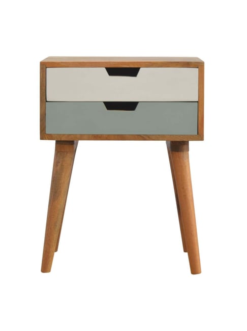 Artisan Furniture Textured Brown & Grey Bedside Table-Artisan Furniture-HomeFurnishing-TATA CLIQ