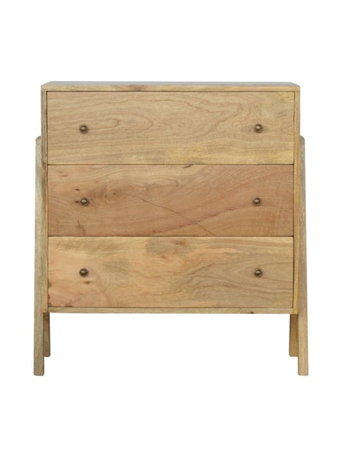 Artisan Furniture Brown Trestle Chest (Natural Oak-ish Finish)-Artisan Furniture-HomeFurnishing-TATA CLIQ