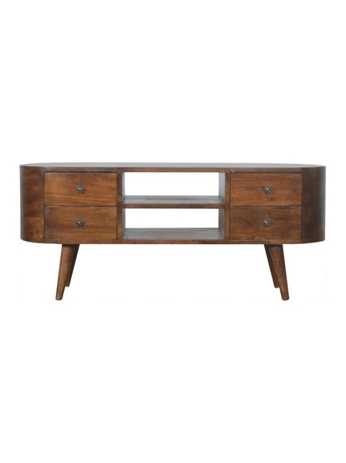 Artisan Furniture Brown Chestnut Rounded Entertainment Unit