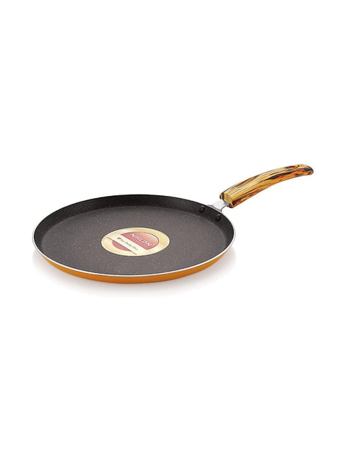 Nirlon Orange Aluminium Non-Stick Flat Tawa