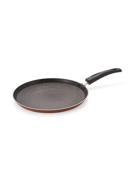 Nirlon Brown Aluminium Non-Stick Non Induction Browine Flat Tawa