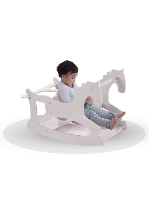 Kiddery White 3 in 1 Cavalla Rocking Horse-Kiddery-HomeFurnishing-TATA CLIQ