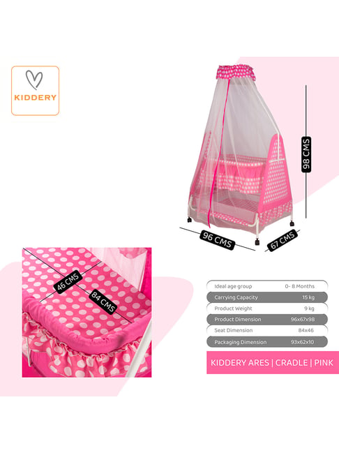 Buy Kiddery Pink Baby Cradle (Age 0-8 Months) at Best Price @ Tata