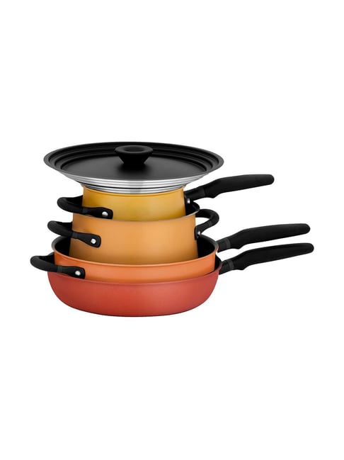 Meyer Accent Series Nonstick And Stainless Steel Spark Edition Cookware Set, 6 Piece, Assorted Colors