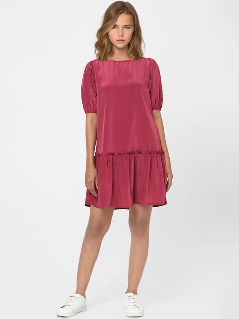 burgundy shift dress LBD Exclusive Burgundy Margot Shift Dress