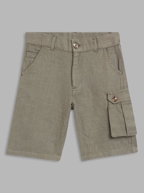 Buy Blue Giraffe Kids Olive Solid Shorts for Boys Clothing Online