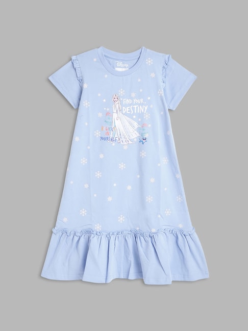 Blue Giraffe Kids Blue Printed Dress