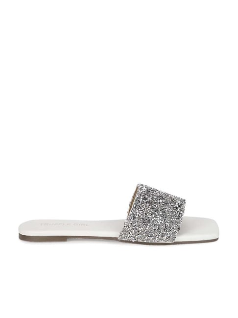 Truffle Girl by Truffle Collection Women's Silver Casual Sandals