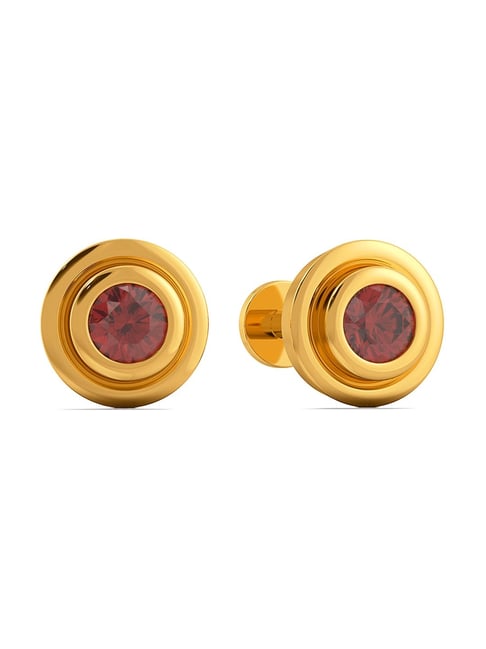 Melorra 18k Gold Colour Me Garnet Earrings for Women