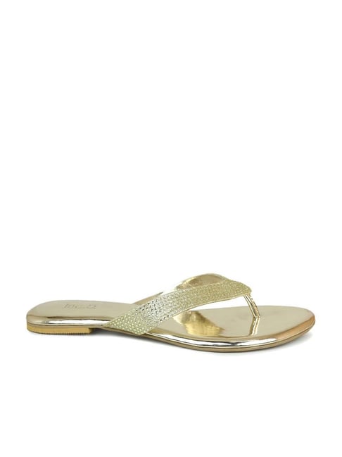 Inc.5 Women's Golden Thong Sandals Price in India