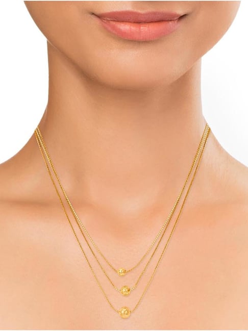 Buy Mia by Tanishq 22k Gold Luminous Triple Layer Chain for Women