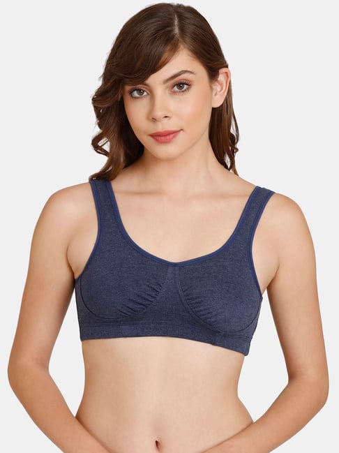 Rosaline by Zivame Navy Non-wired Non-padded T-Shirt Bra Price in India
