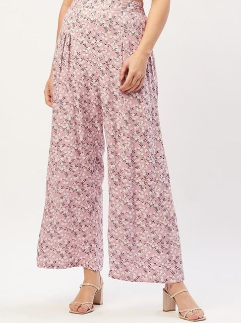 YYDGH Wide Leg Pants for Women Casual Boho Elastic Waist Drawstring Pants  Summer Casual Floral Print Trousers with Pockets Yellow Yellow - Walmart.com