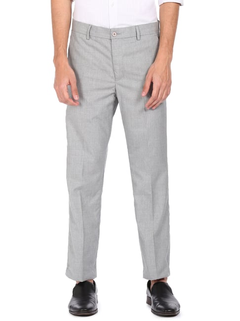 Excalibur White Slim -Fit Flat Trousers - Buy Excalibur White Slim -Fit  Flat Trousers Online at Best Prices in India on Snapdeal