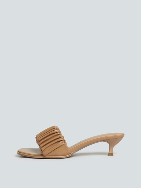 Tan kitten heel online sandals