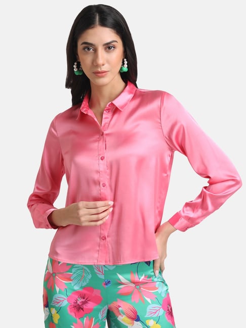 Kazo Pink Full Sleeves Shirt Price in India