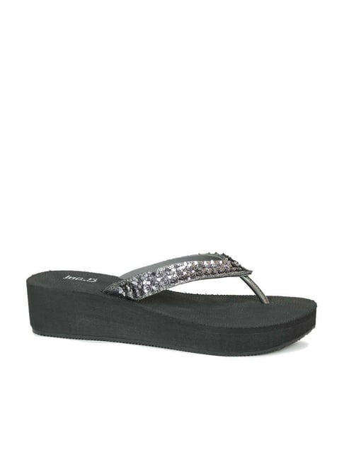 Inc.5 Women's Silver Thong Wedges Price in India