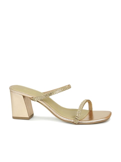 Inc.5 Women's Golden Ethnic Sandals Price in India