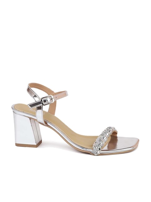 Inc.5 Women's Silver Ankle Strap Sandals Price in India