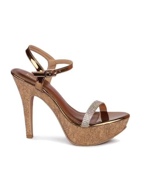 Inc.5 Women's Copper Ankle Strap Stilettos Price in India