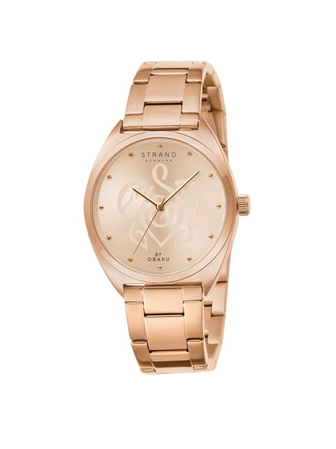 STRAND by Obaku S719LXVVSV-DT Turtle Rosette Analog Watch for Women