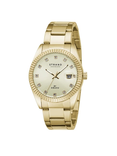 STRAND by Obaku S721LDGGSG Delmore Mini Cider Analog Watch for Women