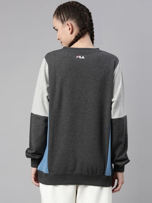 Fila women's grey clearance sweatshirt