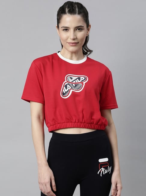 Fila red hot sale crop top