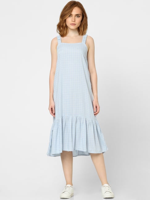 princess polly baby blue dress Pale Blue Structured Viscose Satin Stitch Detail Tailored Peplum Mini Dress