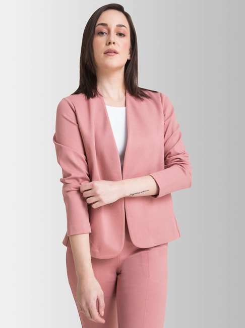 Buy Fablestreet Pink Regular Fit Jacket for Women Online @ Tata CLiQ