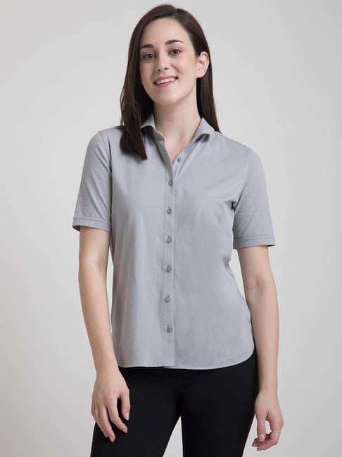 FableStreet Grey Regular Fit Shirt Price in India