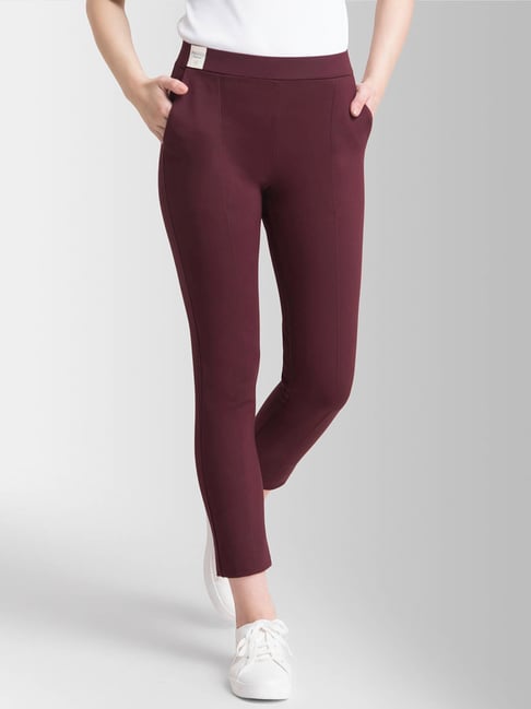 Buy Fablestreet Maroon Regular Fit Pants for Women Online  Tata CLiQ
