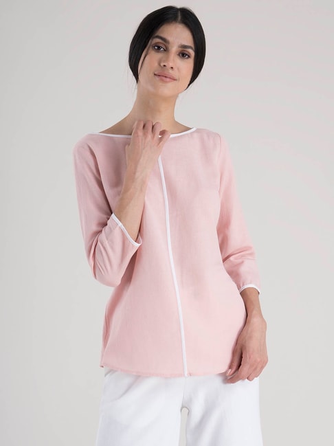 FableStreet Pink Regular Fit Top Price in India