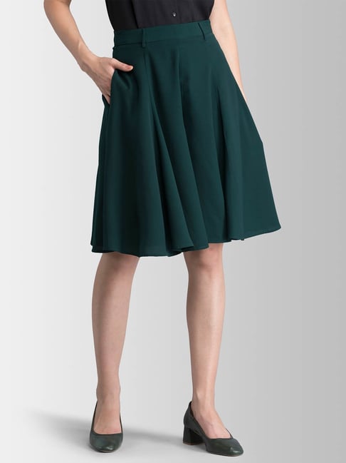 FableStreet Green Regular Fit Skirt-picture-41