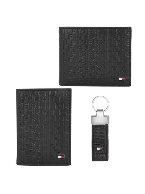 Tommy Hilfiger Black Casual Leather Bi-Fold Wallet for Men