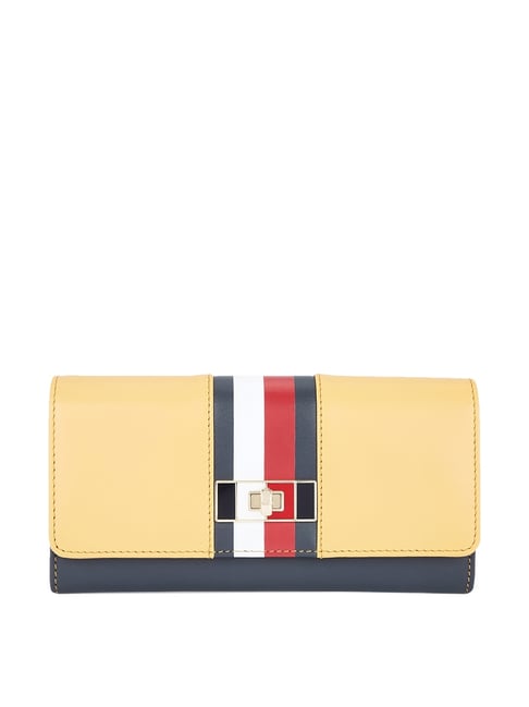 Tommy Hilfiger Navy & Beige Color Block Wallet for Women