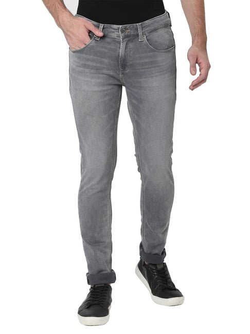 Spykar Grey Slim Fit Jeans