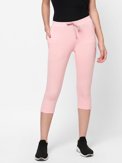 Buy Sweet Dreams Light Pink Slim Fit Capris for Women Online