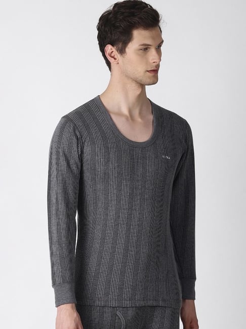 Dollar Grey Striped Thermal Top