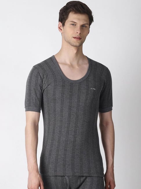 Dollar Grey Striped Thermal Top