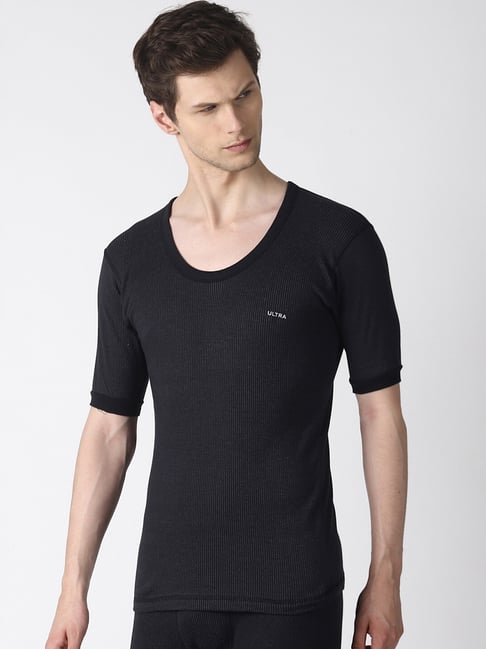 Dollar Black Regular Fit Thermal Top