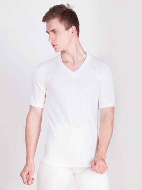 Dollar White Regular Fit Thermal Top