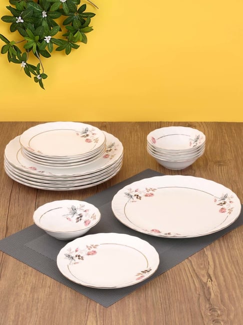 Clay Craft 'Fine' White Ceramic 18 Piece Dinner Set-picture-27