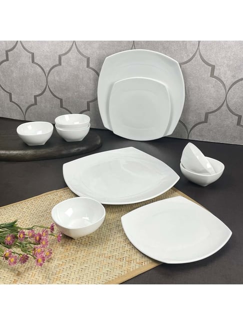 Clay Craft 'Fine' White Ceramic 18 Piece Dinner Set-picture-14