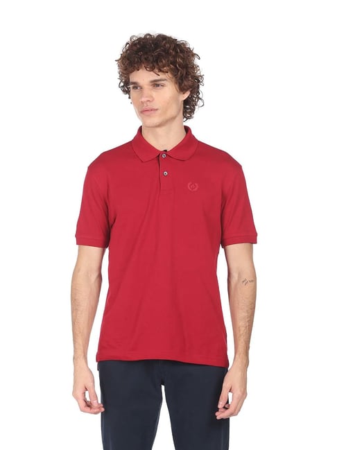 Buy Arrow Red Polo T-Shirt for Men's Online Tata CLiQ