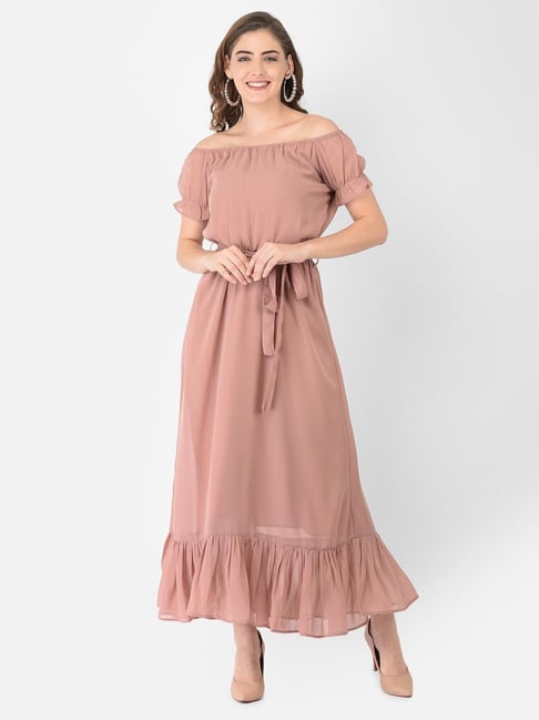 Eavan Peach Regular Fit Dress Price in India